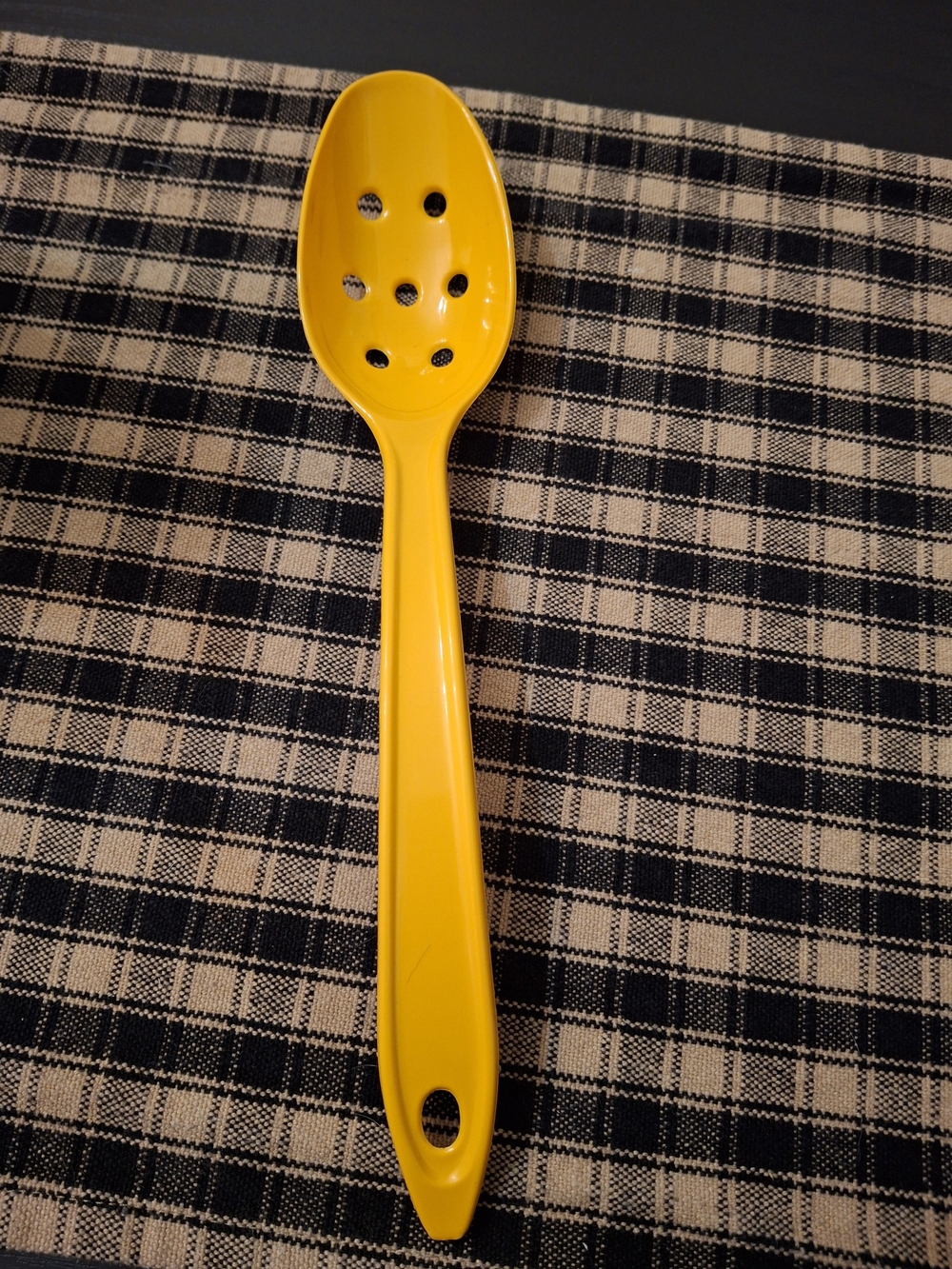Vintage Hutzler LOPOL Yellow Perforated Straining Spoon No 700P Retro